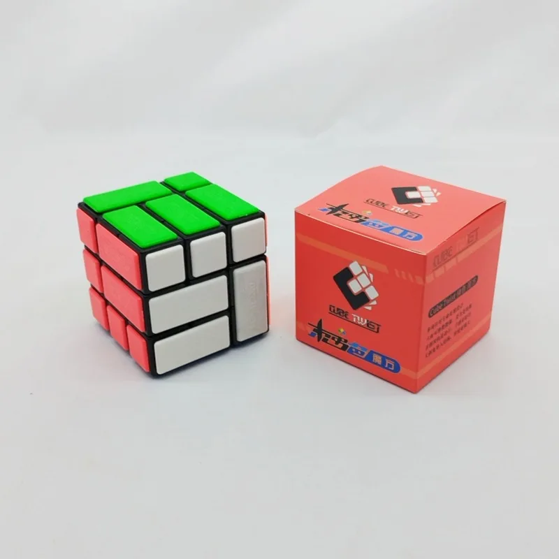 [Wisdom] Bi Cube gebündelt 3x3 Magic Cube Latch Version 3x3x3 verbundener Würfel Puzzle Limited Rotation Schwierigkeitsgrad Herausforderung Fidget Toy