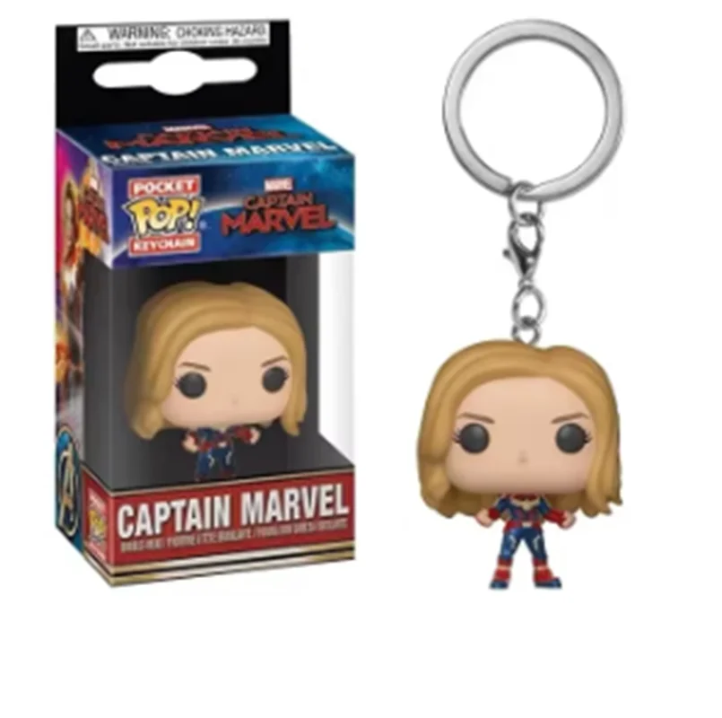 FUNKO POP The Avengers Goose Loki Cyborg Rocket Spider Gwen Iron Man Arrow Deadpool Batman Aquaman Pocket Keychain Model Toys
