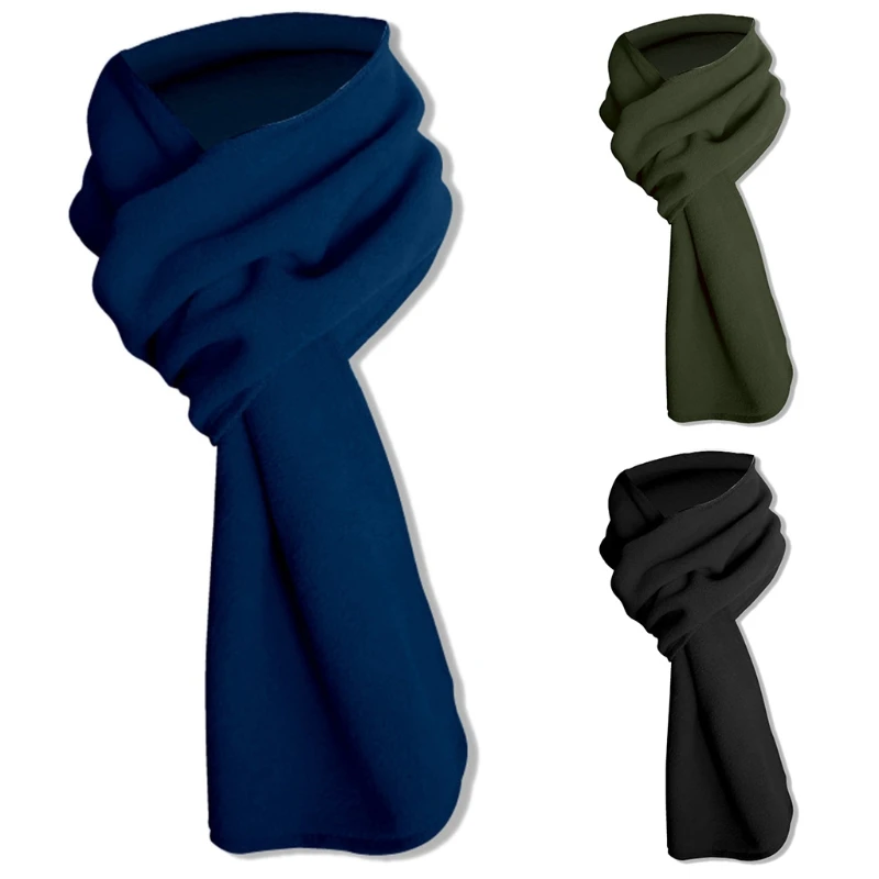Модный теплый флисовый шарф, мягкий и легкий однотонный осенне-зимний шарф, рождественский подарок для женщин, мужчин, девочек и мальчиков