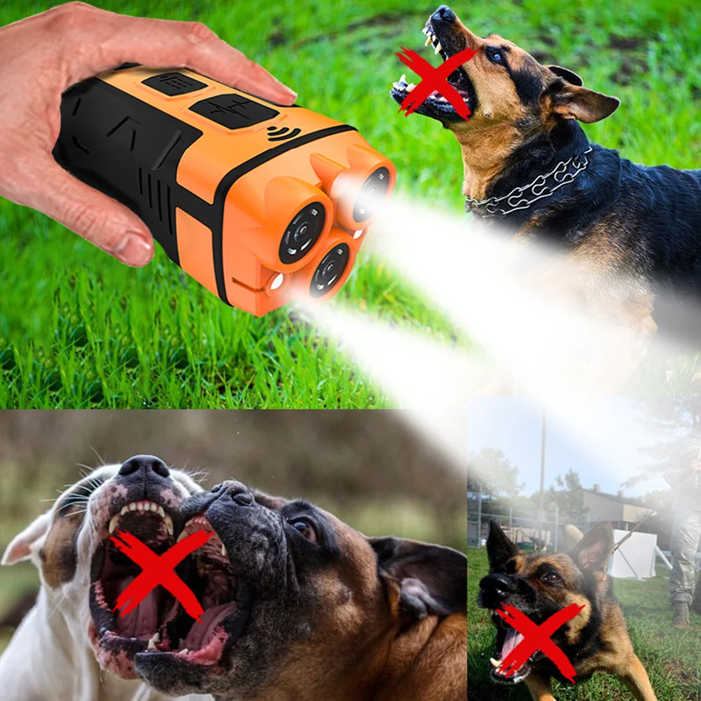 

Anti Barking Training Device with LED Flashlight Dog Repellent Ultrasound Device High Power for Dog Driving and Training Tool