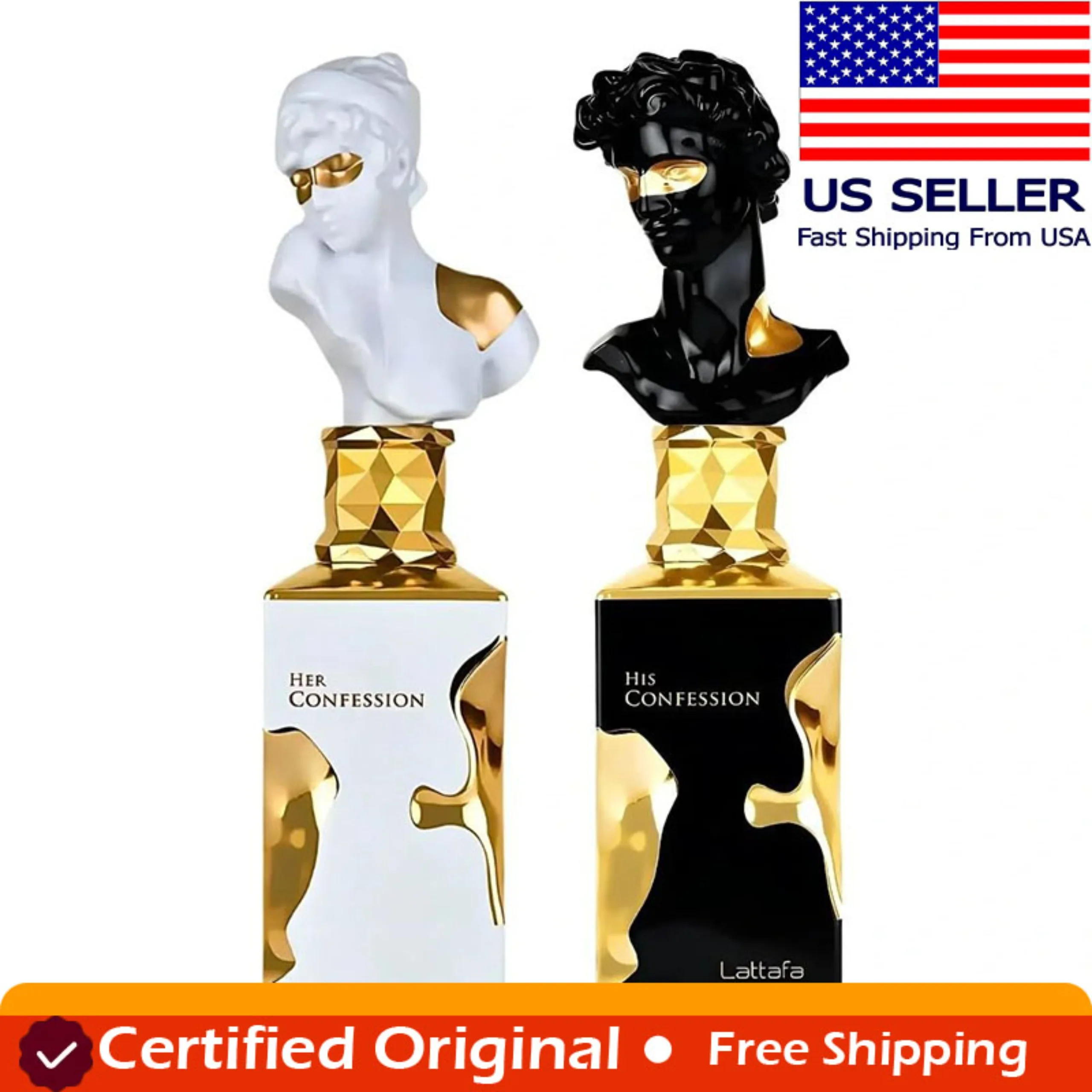 

Lattafa Her Confession His Confession Men Women Eau De Parfum Spray 100ML Long Lasting Fragrance Arabian Women's Perfume Cologne