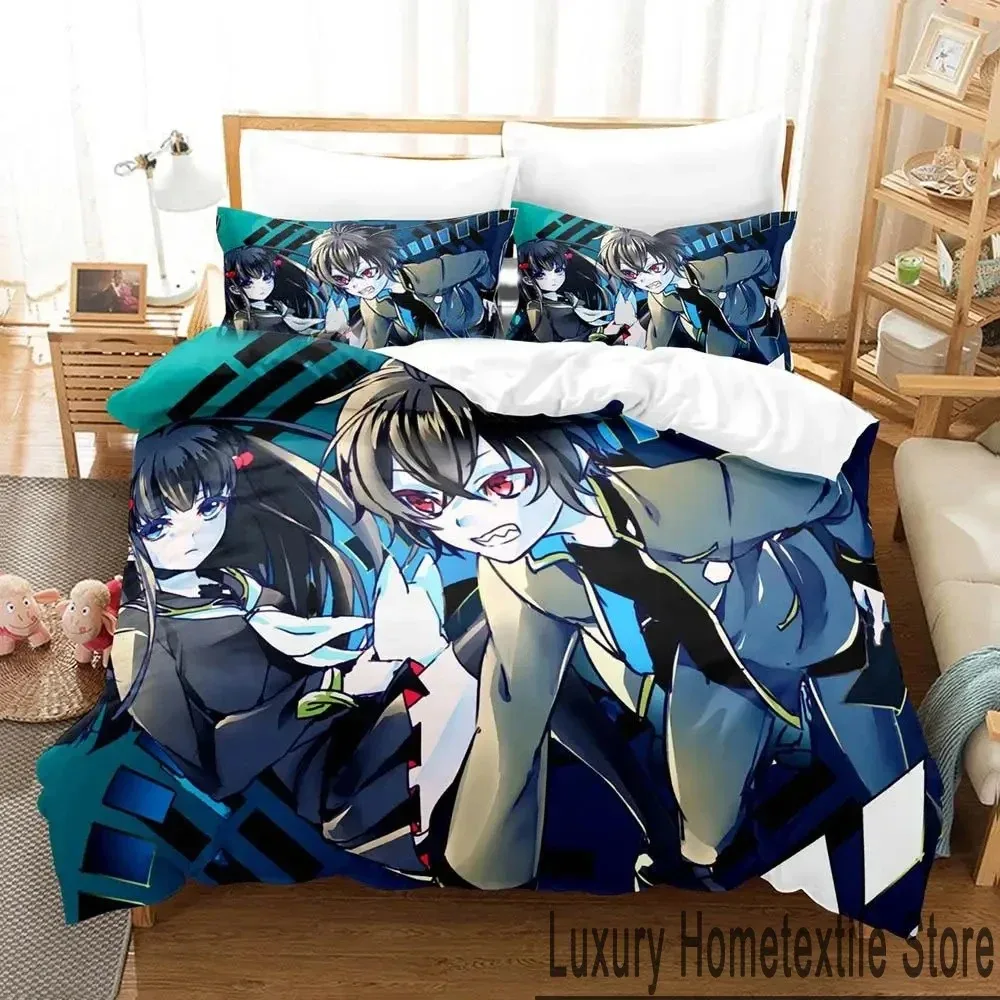 3D Print Anime Twin Star Exorcists Bedding Set Duvet Cover Bed Set Quilt Cover Pillowcase Comforter king Queen Size Boys Adult