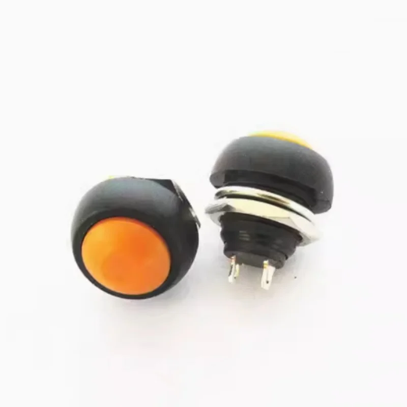 5/10PCS PBS 33B Mini Samll Plastic Push Button Round Head ON OFF Momentary Switch 2 Pin 12mm Waterproof Power Reset Non-locking