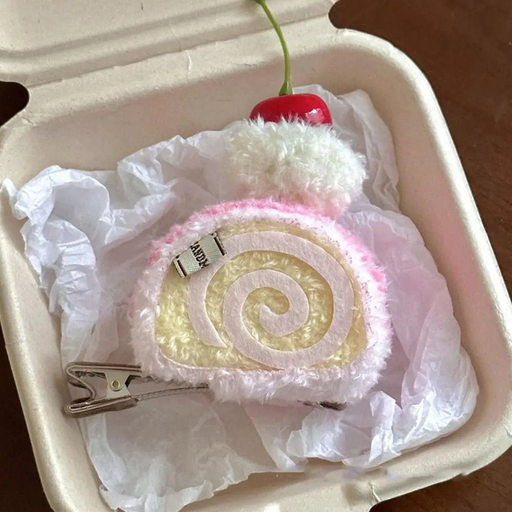 กิ๊บติดผมรูปเค้กแซนวิชครีม ดีไซน์น่ารัก นุ่มเหมือนจริง พร้อมปิ่นปักผมทรงเค้ก