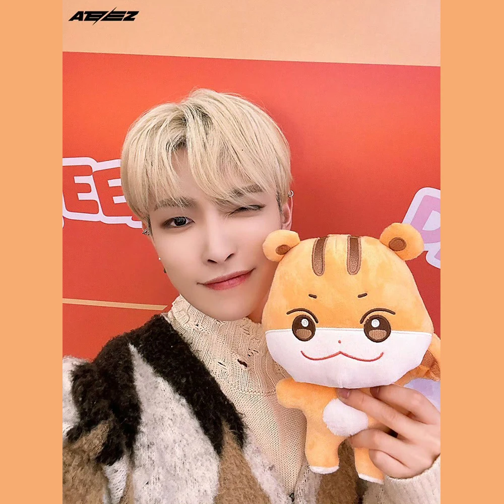 

KPOP ATEEZ Pop-up Store Plush Doll Keychain 30CM Yunho Mingi Filling PP Cotton Cartoon Cute Pendant Keyring Fans Collection Gift