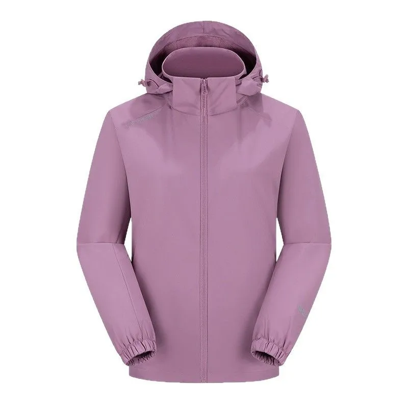 

Spring and Autumn Jacket Men's and Women's Outdoor Windproof and Waterproof Hooded Windbreaker Couple Mountaineering Jacket