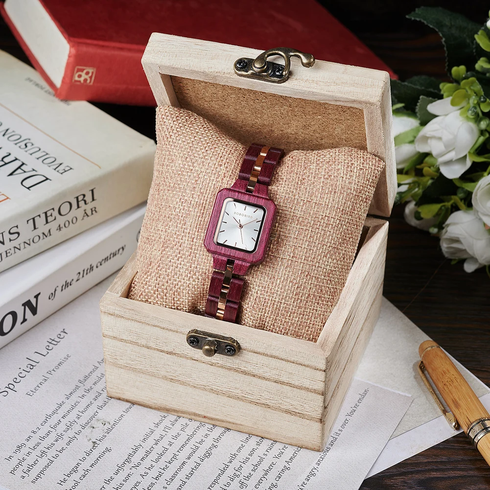 BOBO BIRD Wood Watch Women Japanese Quartz Movement Wristwatch Design Female Simple Fashion Watch Personalized Engraved Gift Box