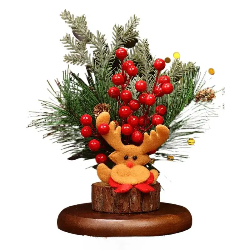 Christmas Tree Ornament Living Room Home Atmosphere-Creating Christmas Decoration Mini Desktop Display Deco Noel Decorations