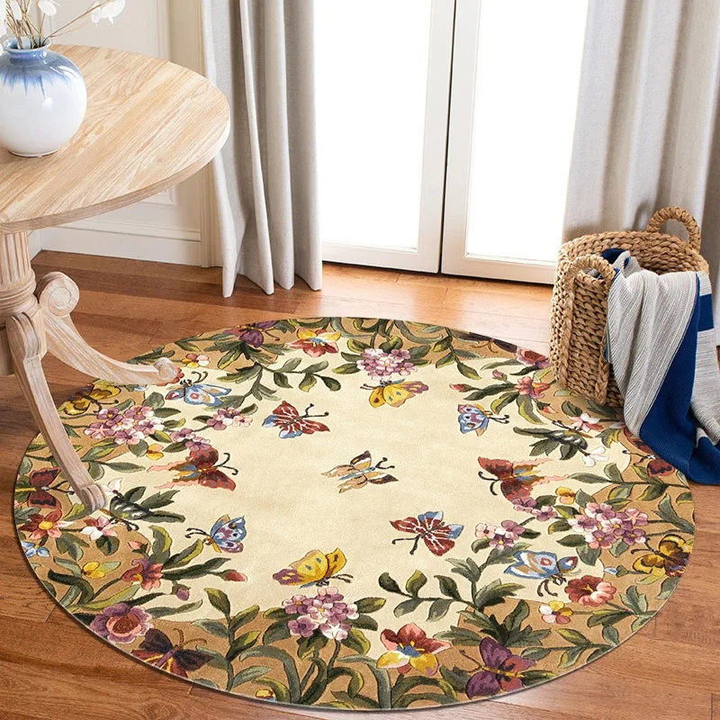 Music-Themed Round Area Rug – Soft Print Carpet for Living Room, Bedroom, Home Decor, Comfortable Floor Mat