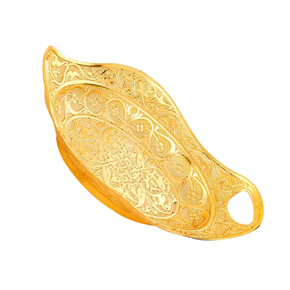 

Exquisite Plate Fruit Dish Household Fruits Tray Storage Alloy Snacks Decorative Dried Fruits Tray European Style Plate