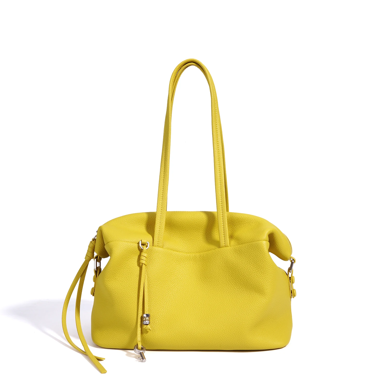 Women's Top-grain Cowhide Pillow Bag Multiwear Underarm Crossbody Tote Bag Casual Daily Handbag