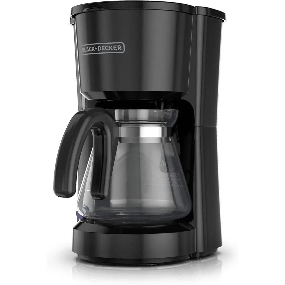 

BLACK+DECKER 5-Cup Coee Maker with On/O Switch, Sneak-A-Cup eature, and Easy-View Water Window, Black