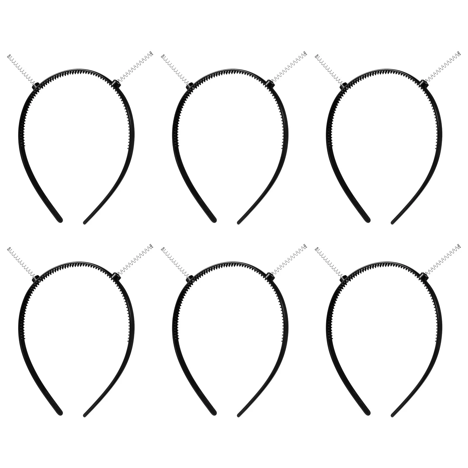 6 قطع من إطار عصابة الرأس DIY للنساء، مستلزمات صناعة الشعر، تصميم الأسنان، عصابة رأس بلاستيكية للشعر المجعد وغسل الوجه