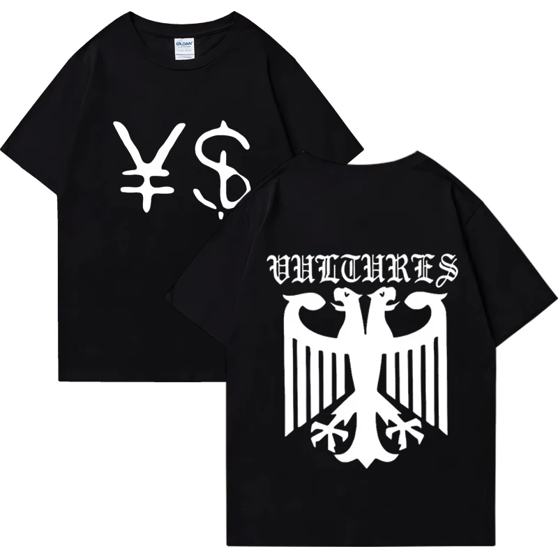 Rapper Kanye West Ye Ty Dolla Sign YS VulturesT Shirt Men Women vintage Hip Hop streetwear Oversized short sleeve Unisex Tees