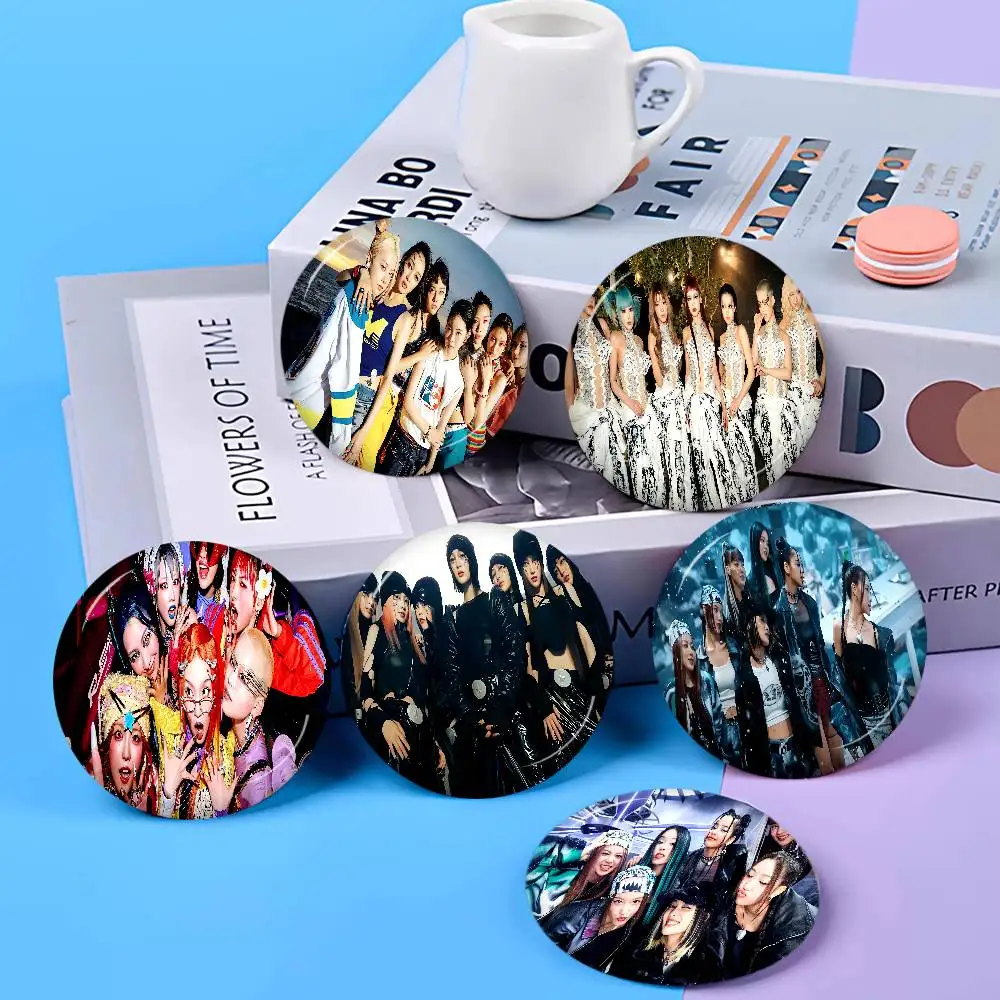 Kpop X-XG Group Photo Brooches Creative Round Badge Gifts Pins 32/44/58mm