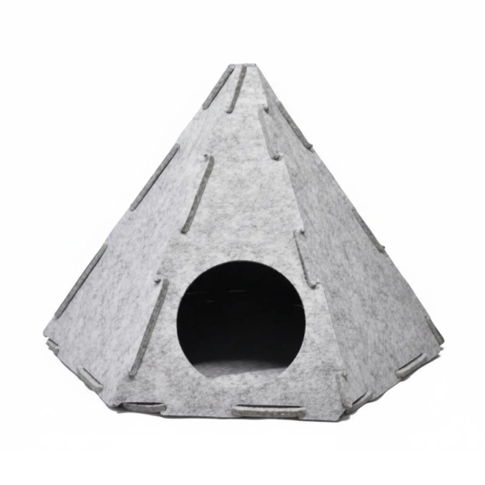 Pyramid Feline Hideaway Detachable Cat House Four-Season Comfort Foldable Pet