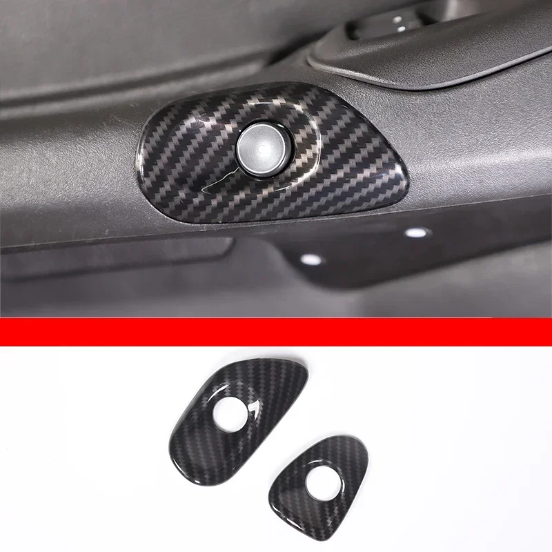 

ABS Carbon fiber For Chevrolet Corvette C6 2005-2013 Car door switch decorative frame sticker Interior Accessories