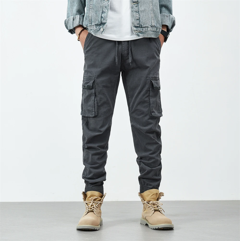 

Sli Casual Men's Work Pants Loose Fit Comfortable Faionable Urban Sle mid Waist Long Trousers Autumn Season Youth Wear