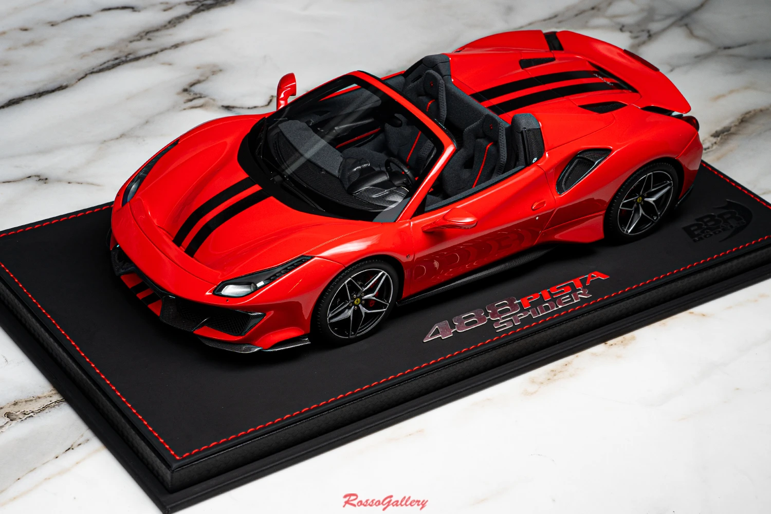 BBR 1:18 488 Pista Spider Red Simulation Limited Edition Resin Metal Static Car Model Toy Gift