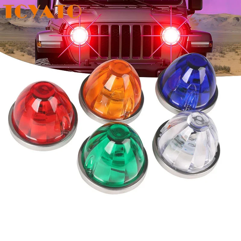 TCYATO 2pcs LED Truck Trailer Watermelon Light Bulbs Width Indicator Lamp Side Marker Lights 10-30V