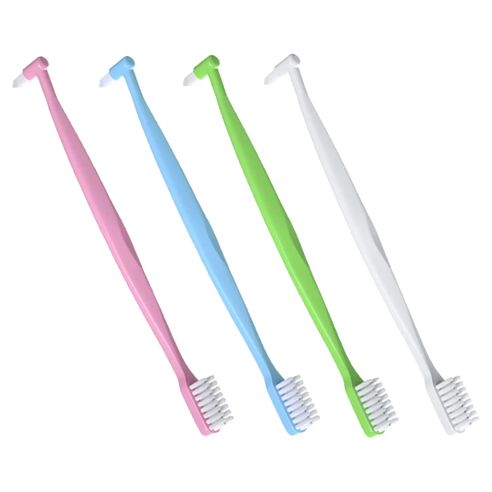 

4pcs Double-Headed Toothbrush Portable Interspace Cleaner For Daily Home Travel Use Manual Tapered Toothbrushes Wear-Resistant