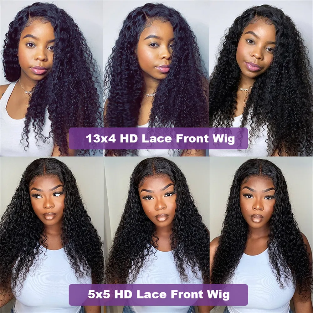 Loose Deep Wave 13x4 13x6 Hd Lace Frontal Wig 360 Remy Full Lace Curly Human Hair Wigs 5x5 Closure Water Wave Lace Front Wig