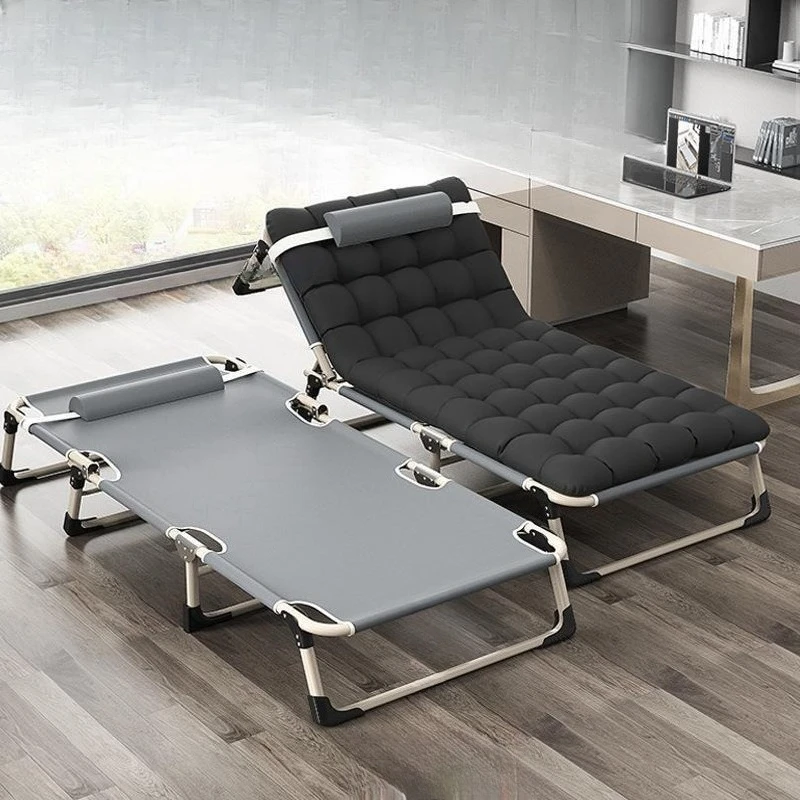 

Multi-Function Adjustable Lounger: 4-Position Office Folding Bed, Low Noise Single Sleeper, High Capacity Home Cot‌
