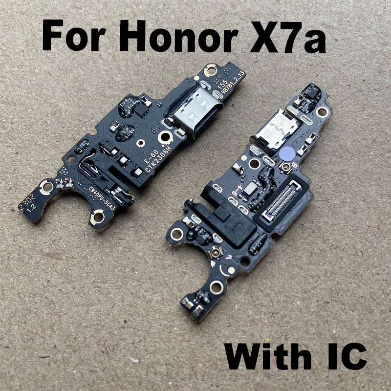 

For Huawei Honor X7a USB Charging Dock Port With IC Mic Microphone Fast Connector Board Flex Cable Parts Replacement