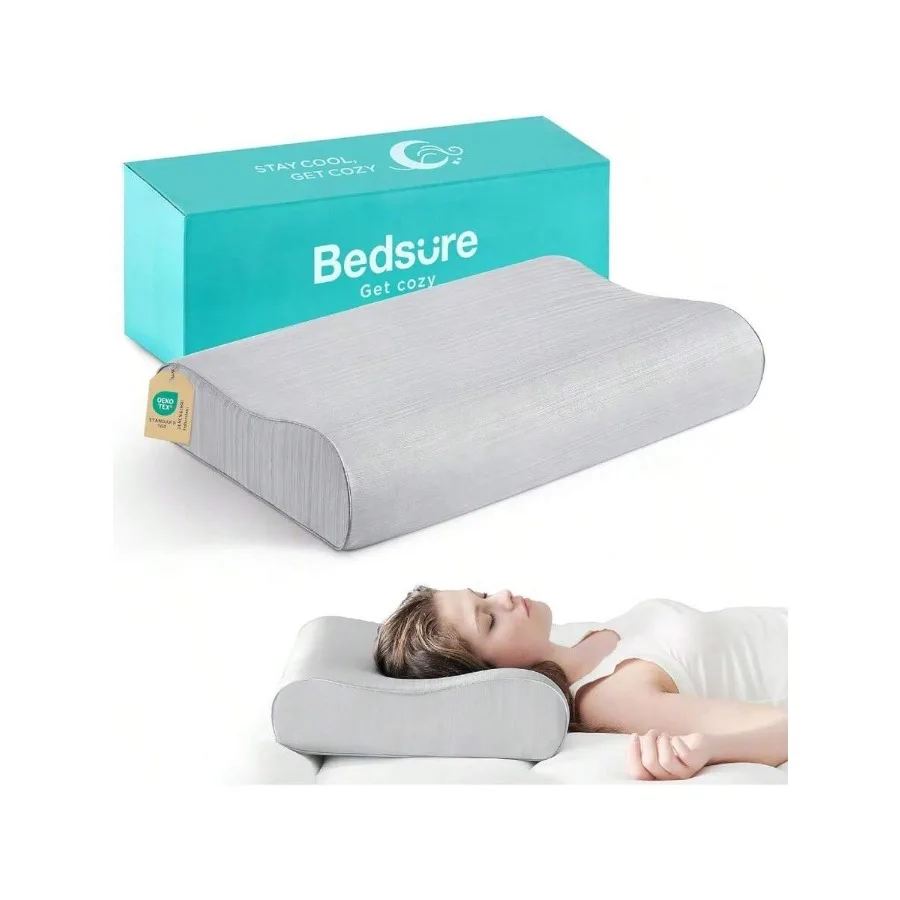 

AWYYCervical Neck Support Pillow For Sleeping Ergonomic Odorless Memory Foam Cervical Contour Orthopedic Pillow For Neck Pain R