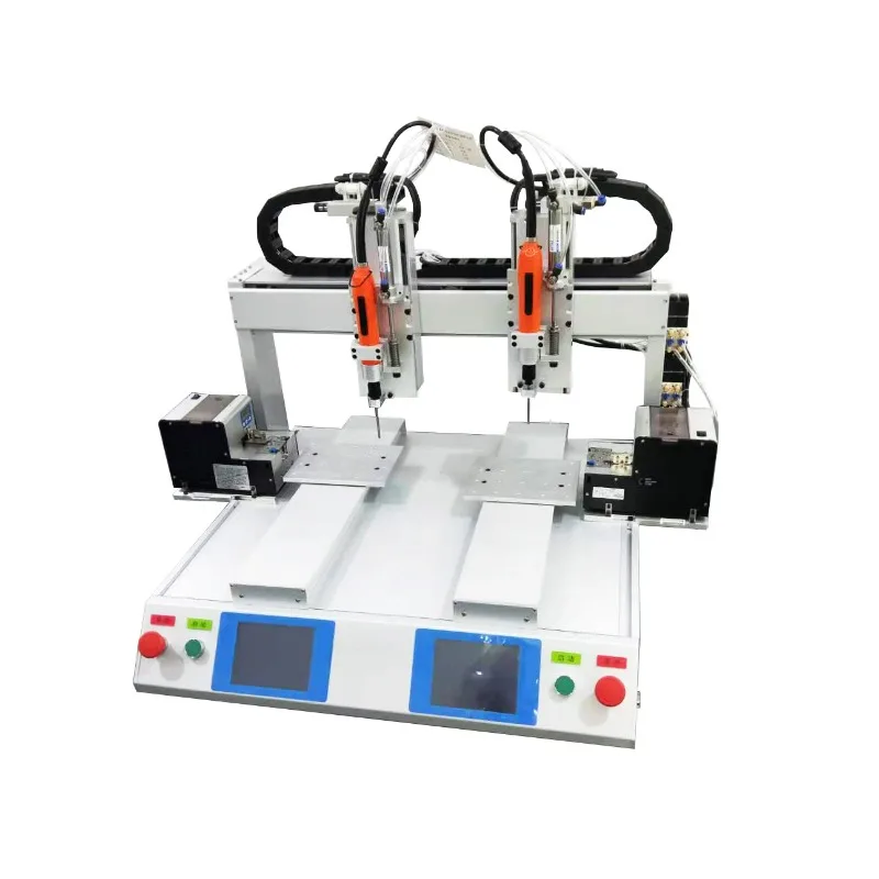 Double head double station automatic lock screw machine, double spell screw machine