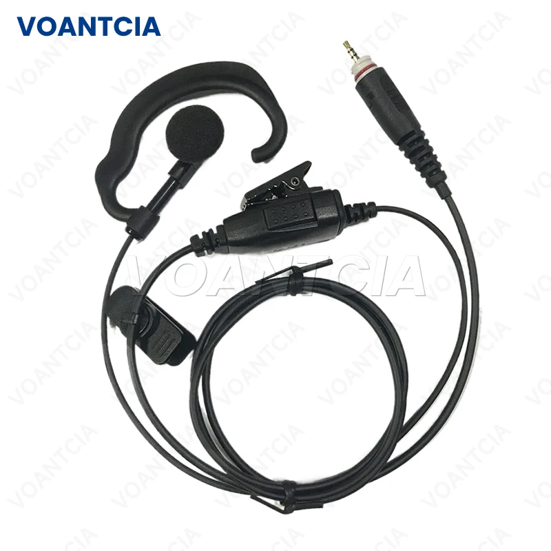 2PCS Earphone G Shape Earhook Mobile Wired Earphone with Ptt Walkie Talkie for Motorola CLP1010e CLP107e CLP446e Clp1080e Radio