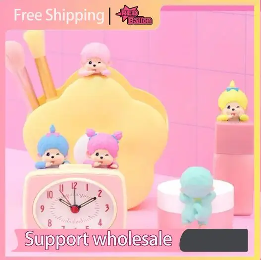 Original Monchhichi Macaron Color Hippers Series Vol.2 Blind Box - Winking Chibi Desktop Figure & Collectible Decoration Toy