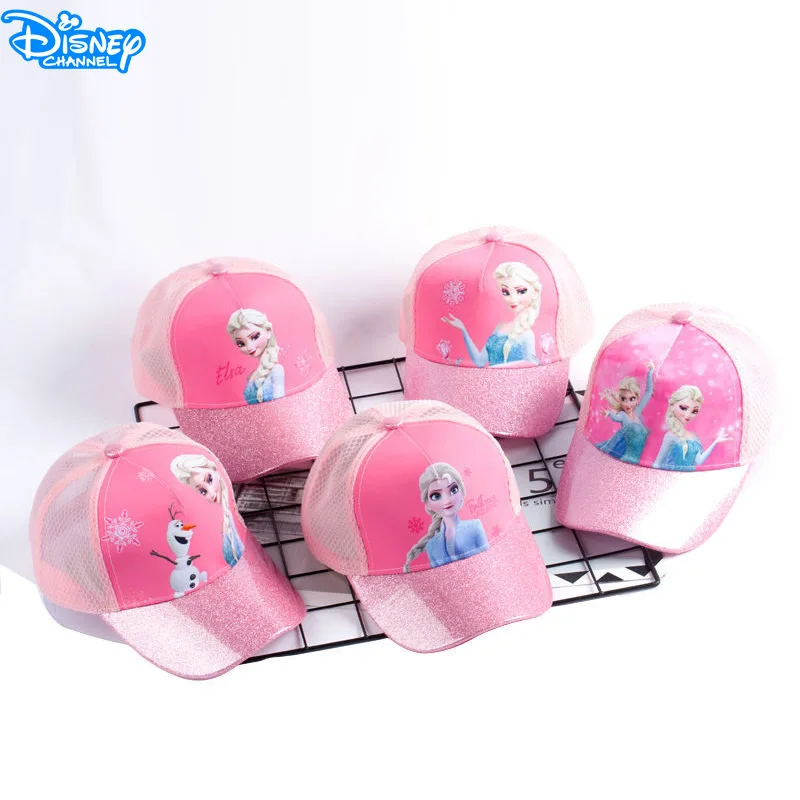 2022 Disney Fashion Panama Hat Children For Girl Cute Frozen Hip Hop Baseball Cap for Baby Boy Kawaii Aisha Anime Child Cap Gift