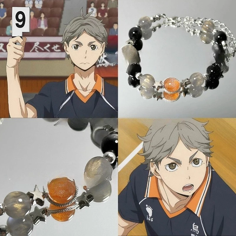 

Sugawara Koushi аниме персонаж модные периферийные устройства хит продаж креативный эксклюзивный дизайн браслет подходит для бала-маскарада