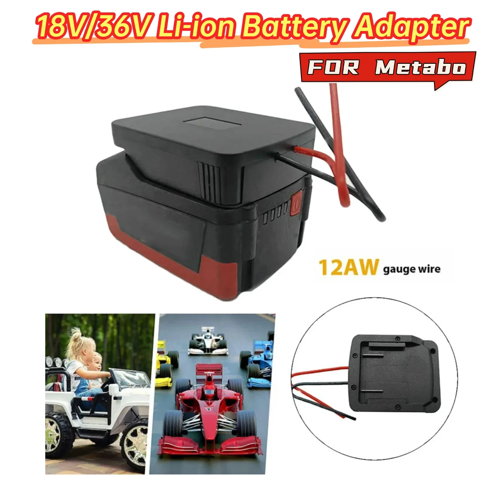 

Battery Adapter For Metabo 18V Li-ion Battery Power Mount Connector DIY Adapter Dock Holder For Power Tool RC Toys Robotics