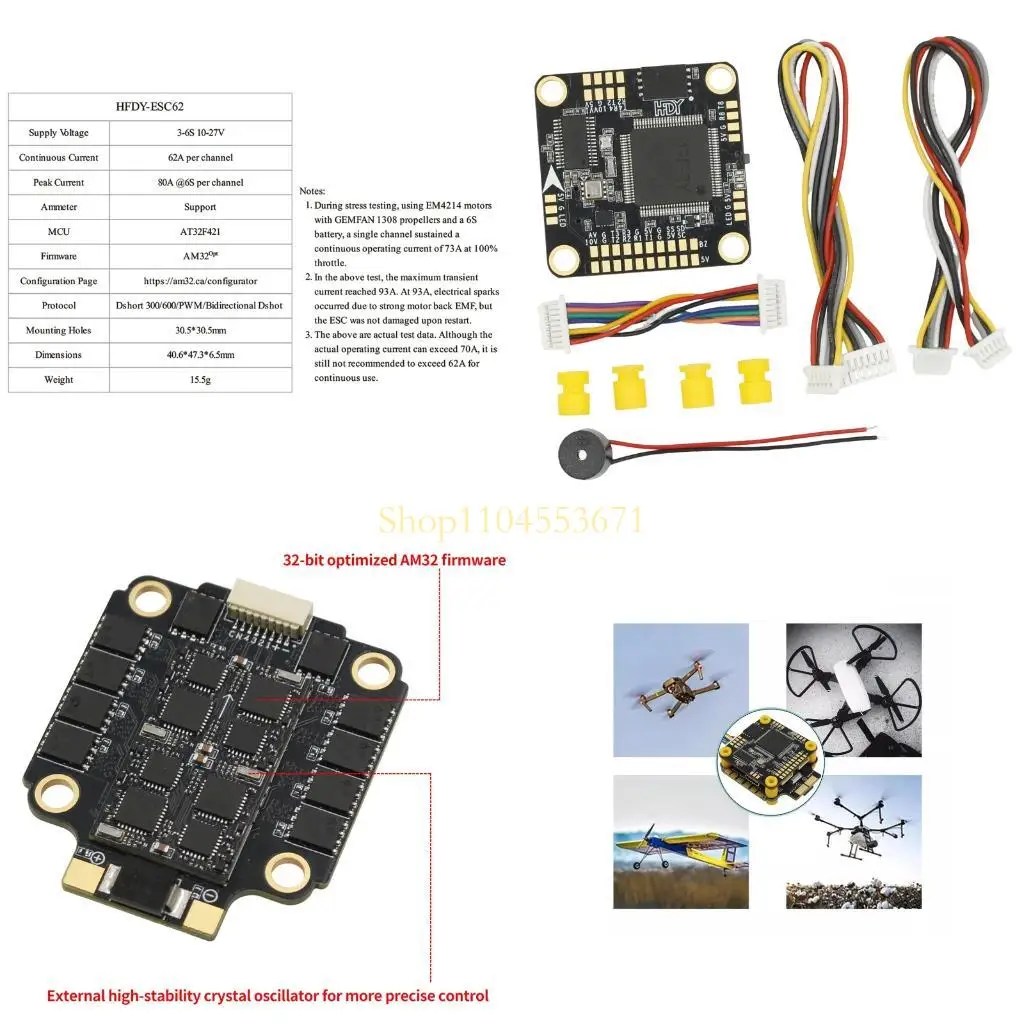

Best Seller 4in1 62A AM32 ESC And F435 Flight Controller For Stable, Secure FPV Flights FPV Racing