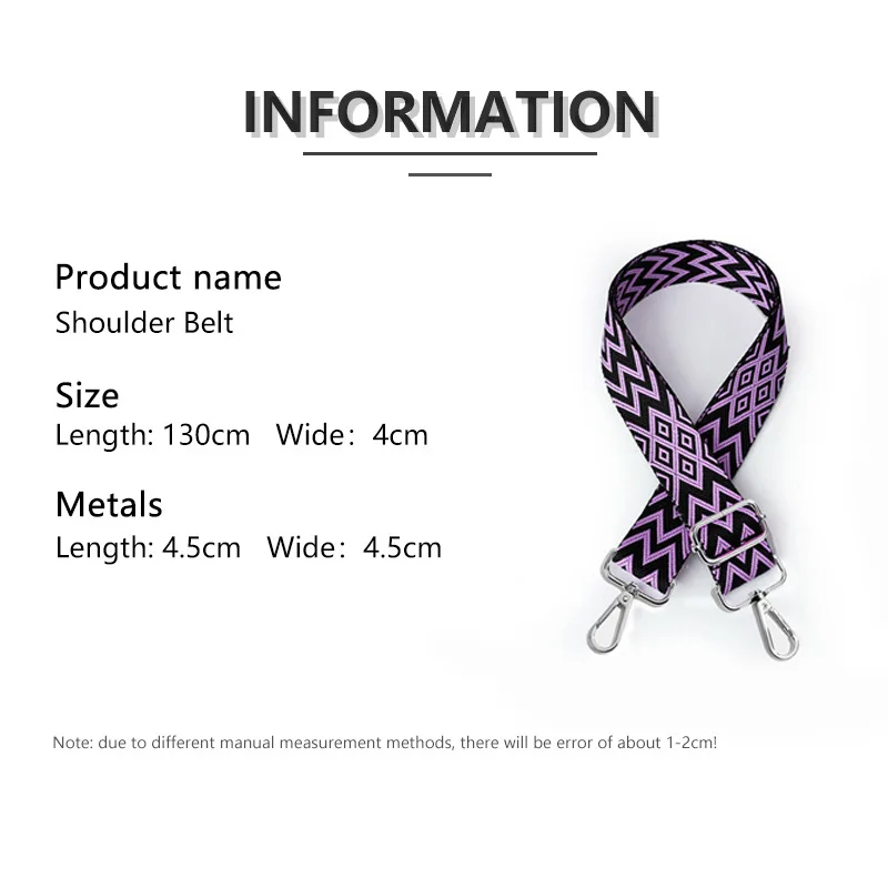 حزام حقيبة كتف واحد، حزام كتف كروس من قماش الجاكار المنسوج، ملحقات حقيبة ظهر قابلة للتعديل على الطراز العرقي