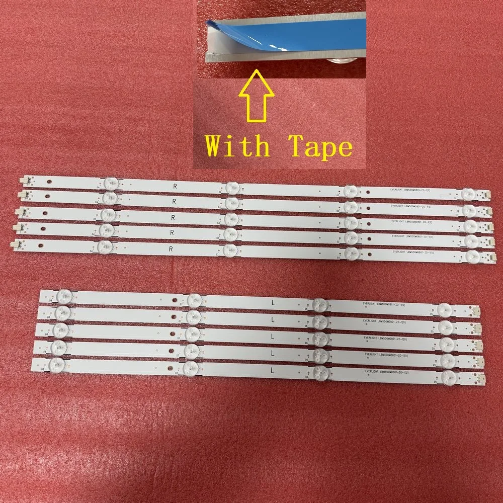 

Светодиодная лента подсветки 8LED для Samsung UE50NU7002U UN50NU7095G UN50NU7095GXZS UN50TU7090G T500QVN03.0 LBM500M0801-Z0-1(0)
