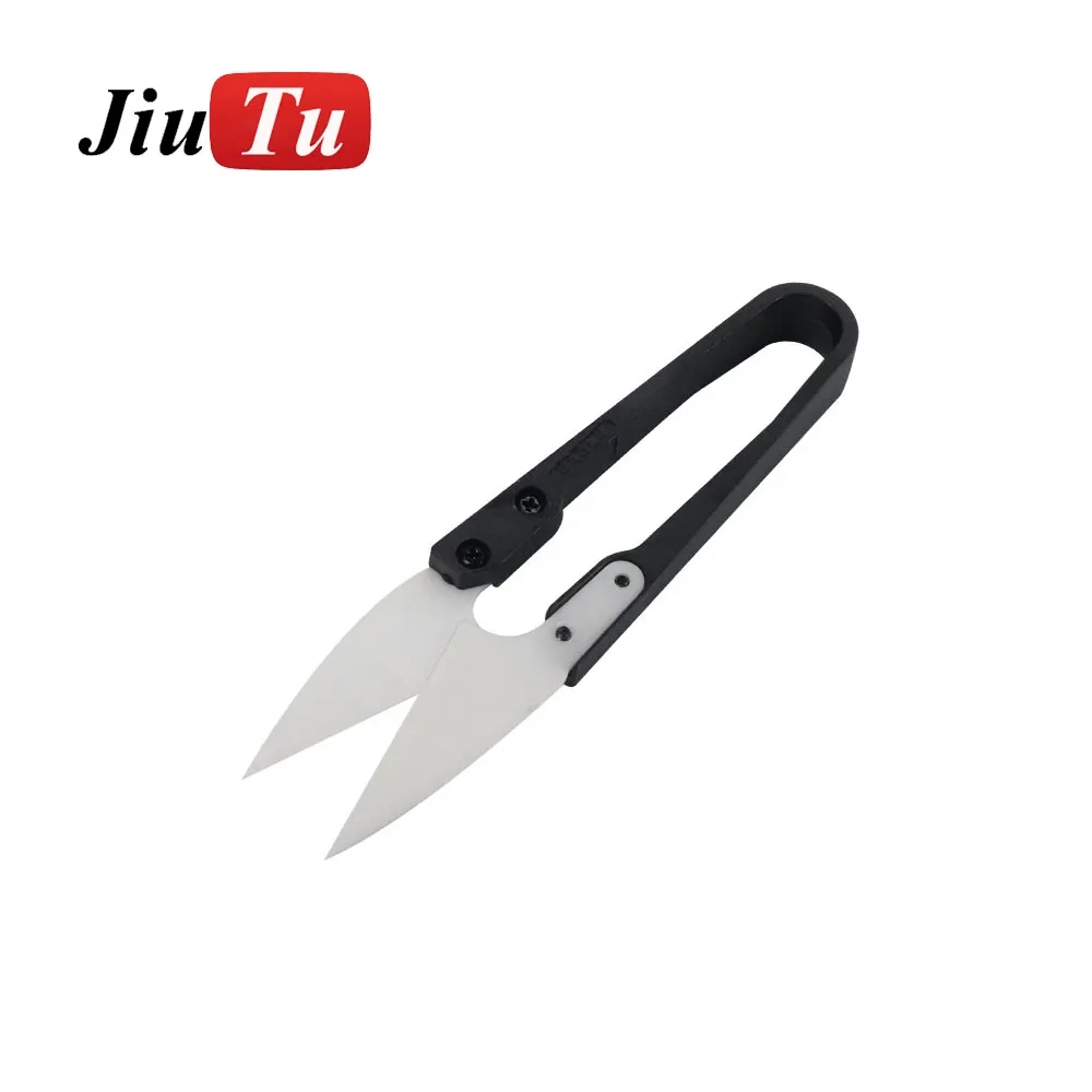 U Shape Sharp Ceramic Scissor For Battery Flex Cable Cutting No Electric Shock Non-Conductive Cut Positive And Negative