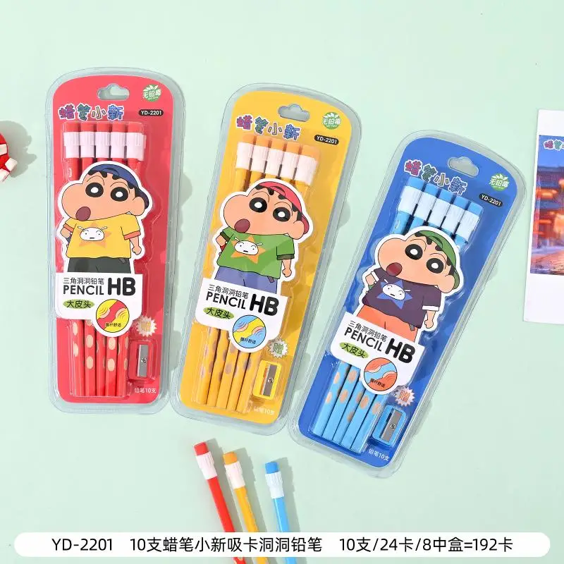 

10Pcs Anime Crayon Shin-Chan Cartoon Hb Pencil Kids Pencil Kawaii Student Stationery Children Birthday Students Gifts