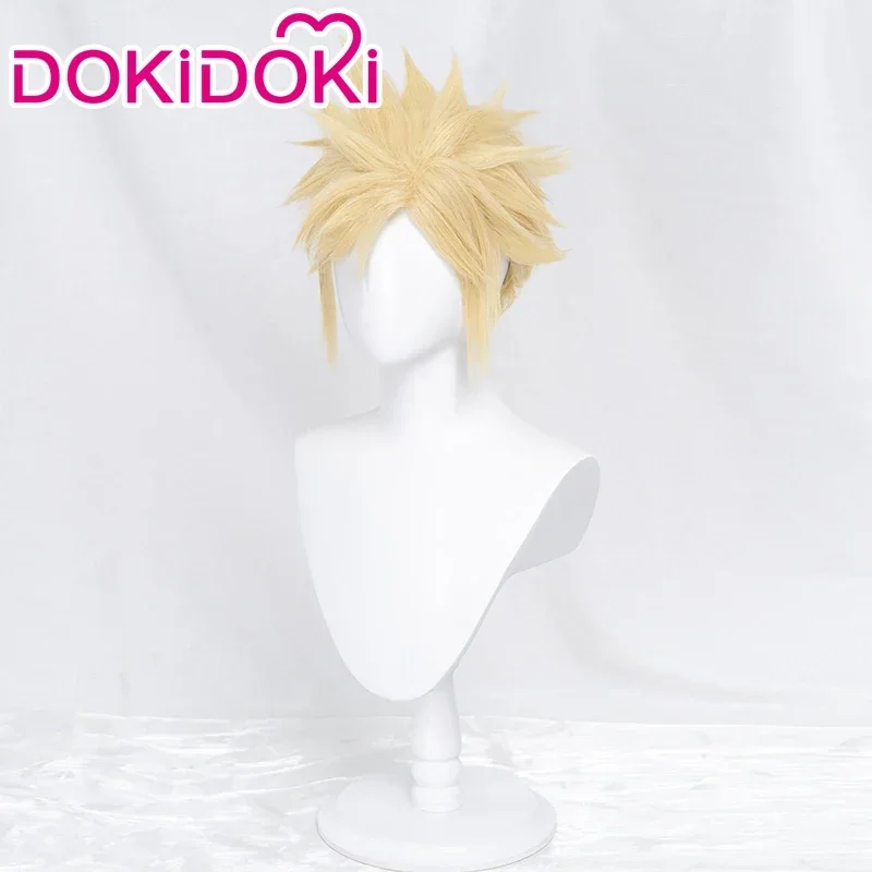 IN STOCK DokiDoki Game FFVII Final Fantasy Cloud Strife Cosplay Wig Final Fantasy VII Wig Cloud Blonde Hair Heat Resistant