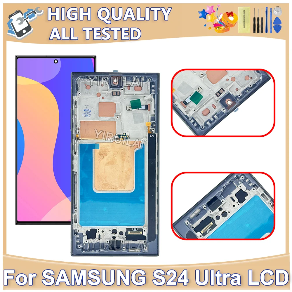 

TFT For Samsung S24 Ultra LCD Display Touch Digitizer Assembly For Samsung S24U S928 S928B S928 With Frame LCD Screen Department