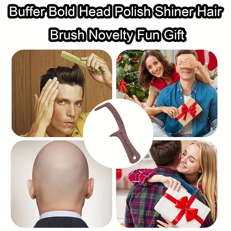 Engraçado pente do homem careca engraçado mordaça presente dia dos pais brincadeira presente perda de cabelo pente para homens carecas sobre a colina festa presente aniversário