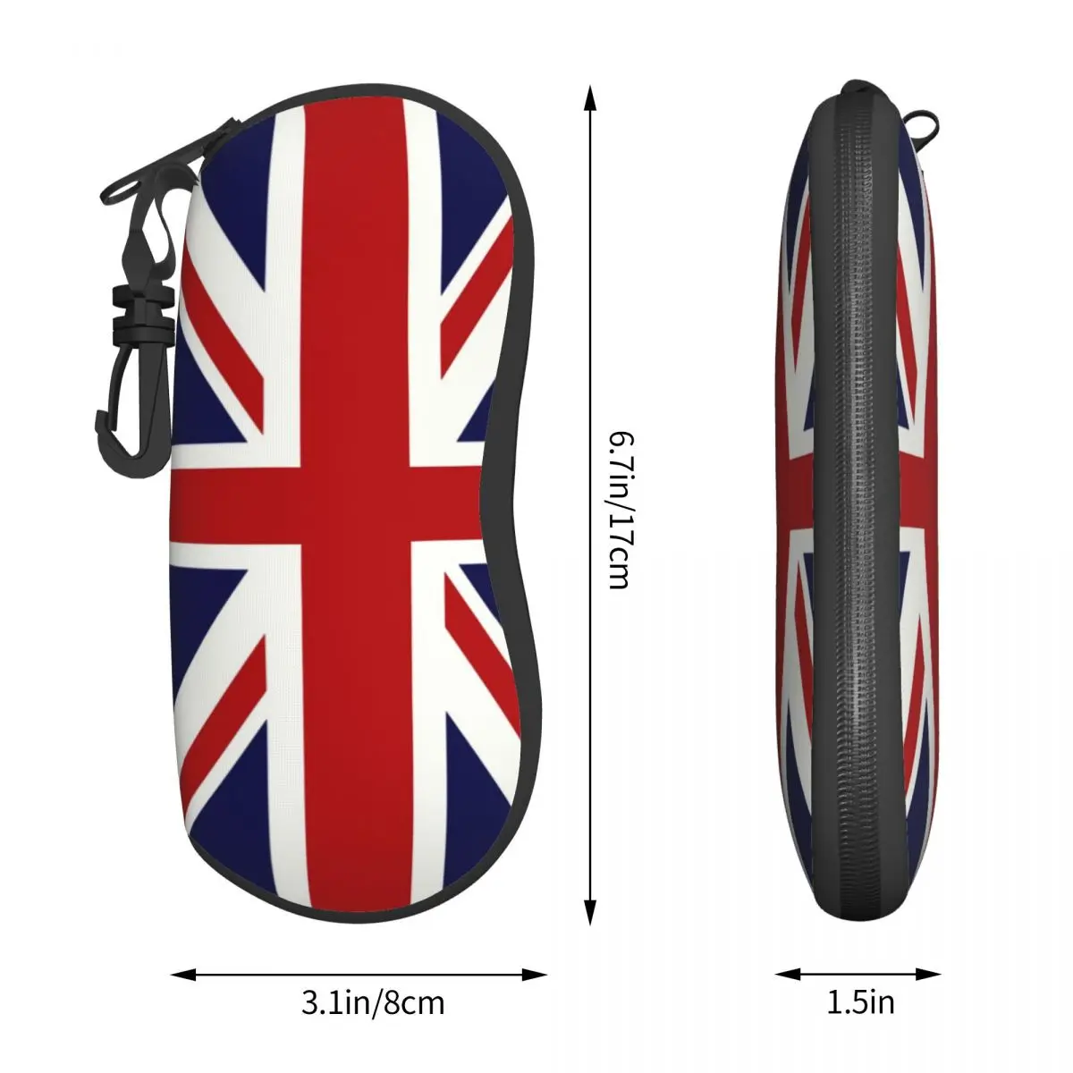 Custom Union Jack Flag Of The UK Shell Eyeglasses Protector Cases Cool Sunglass Case Glasses Bag