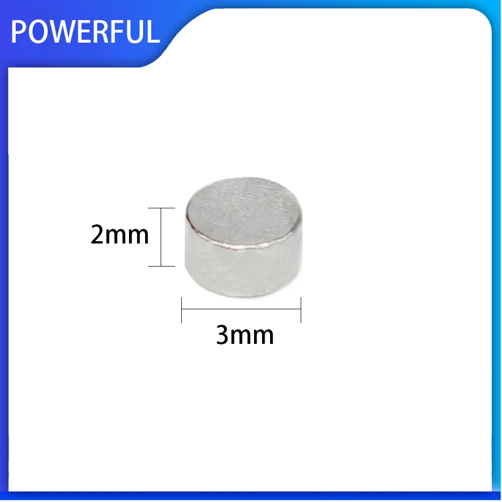 100/200/500/1000/2000/5000PCS 3x2 Minor Disc Search Magnet Small Round Magnets 3x2mm Neodymium Permanent Magnets Strong 3*2 mm