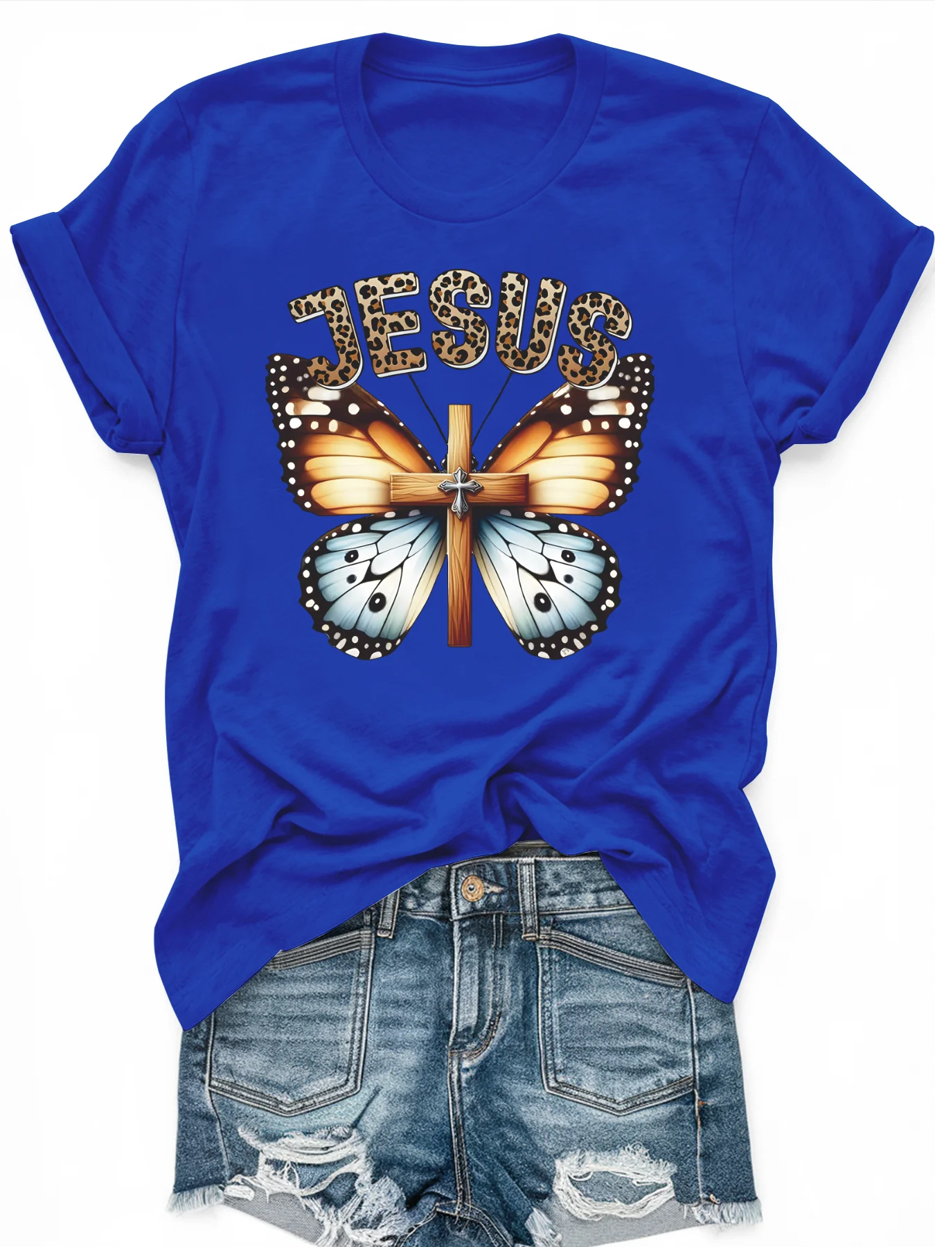 

Women's large-size printed short-sleeved T-shirt, loose and casual, soft, comfortable and breathable, outdoor sports