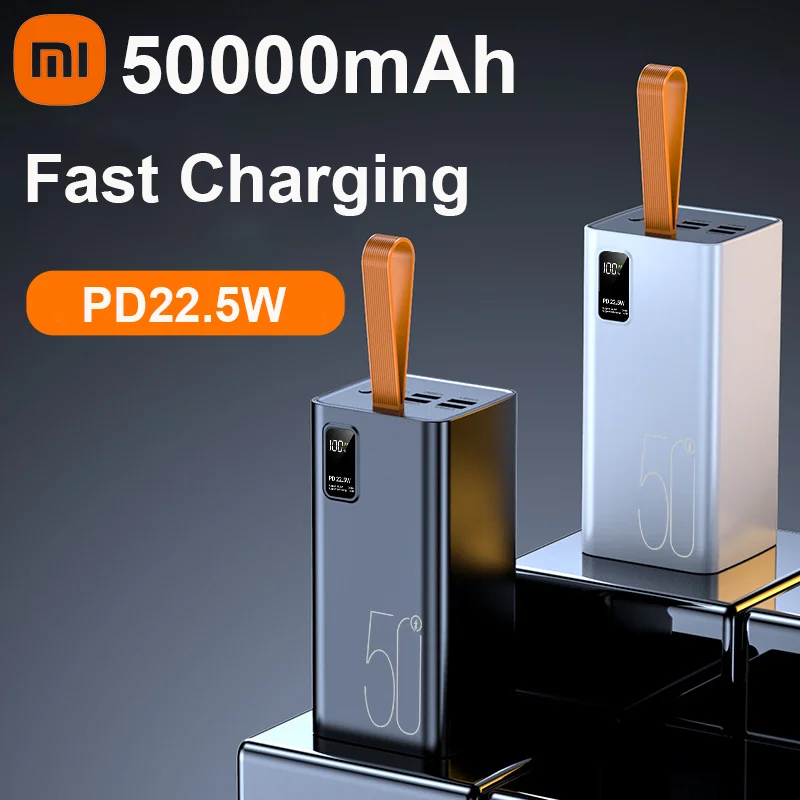 Portable Power Bank 50000mAh Large Capacity Fast Charging PD20W 22.5W External Spare Battery Powerbank For iPhone Xiaomi Samsung