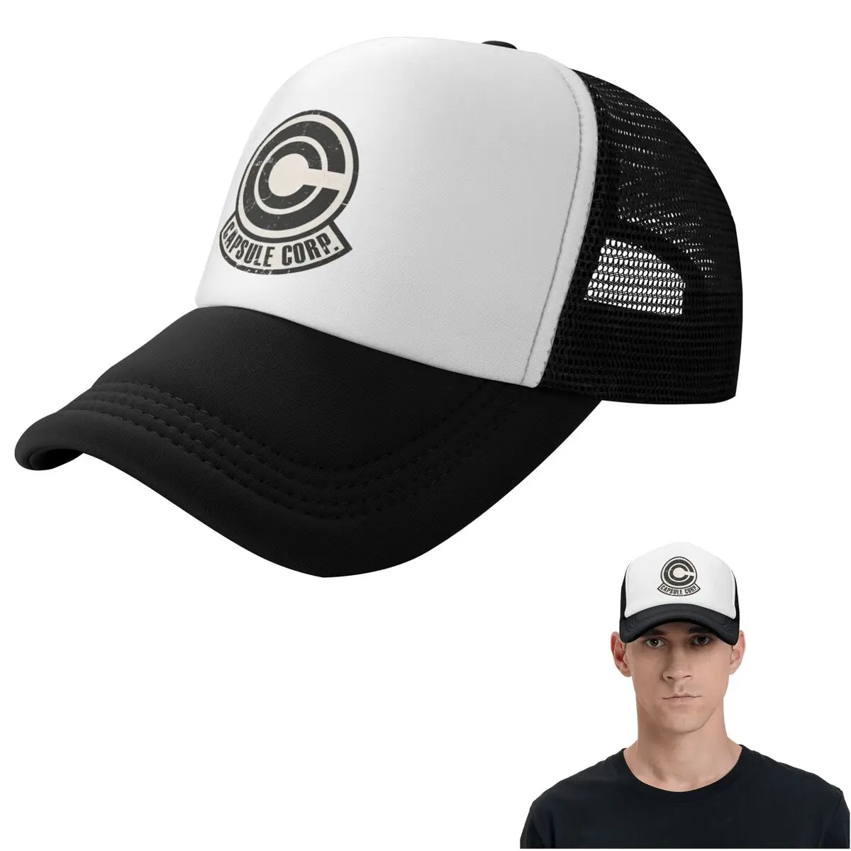 Vintage Capsule Corp Original Logo Cap Casual Mesh Baseball Caps Adjustable Hat Hip Hop Summer Unisex Baseball Hats