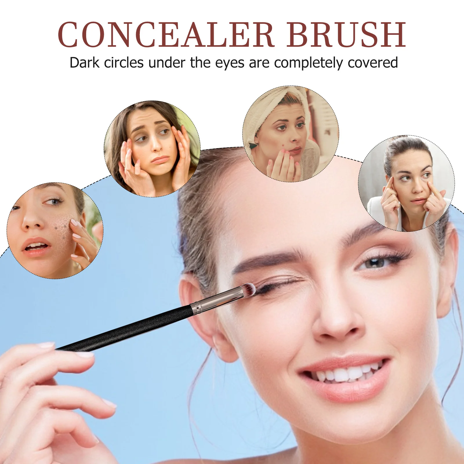 2pcs Makeup Foundation Brush Set Synthetic Bristles For Sunless Tanning Self Tanner Smooth Blending Daily Professional Use