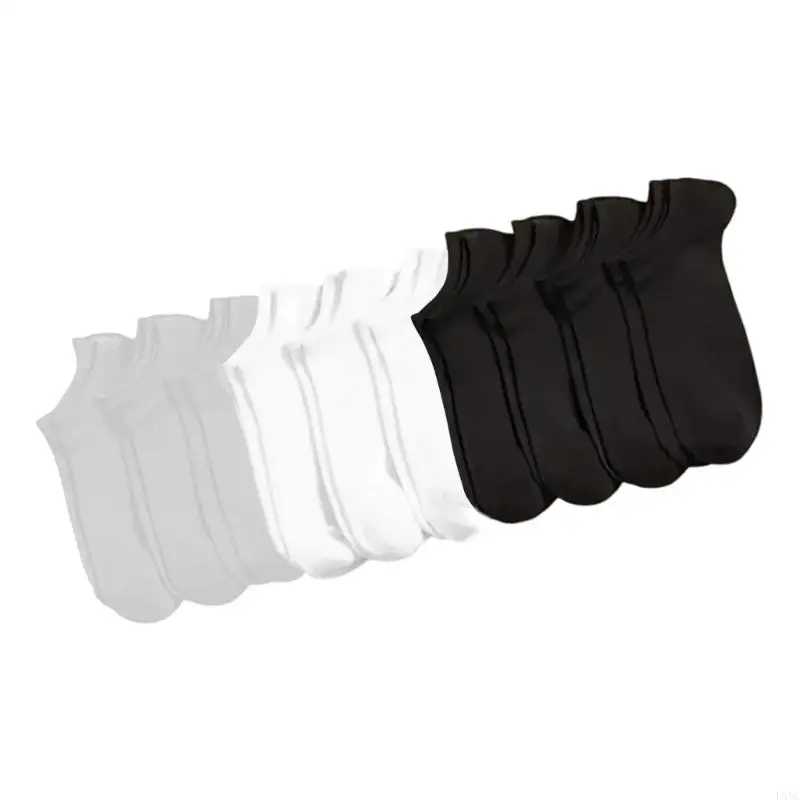 

L5YC 10 Pairs Lightweight No Show Socks for Running Gym Workouts and Everyday Use